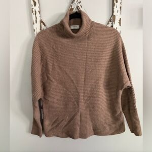 Babaton Aritzia Women's Tan Turtleneck Sweater